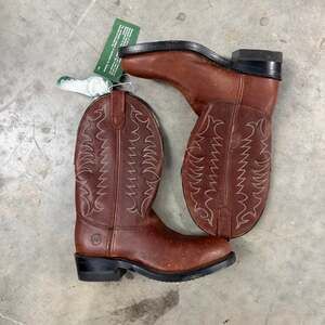 Double-H DH2251 Steel Toe Western Cowboy Boots Brown Leather